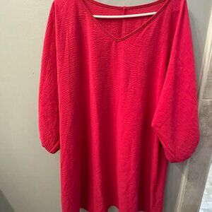 2 tops- HOt Pink & BLack